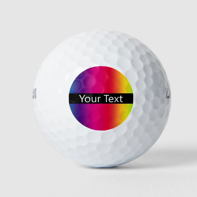 Balles de Golf Message Couleur Arc-en-Ciel (Devant)
