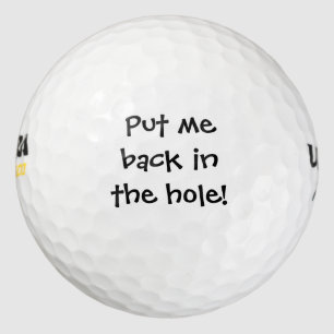 Balles De Golf Message personnalisé amusant - Retour dans le trou