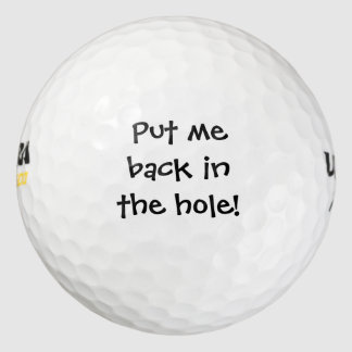 Balles De Golf Message personnalisé amusant - Retour dans le trou