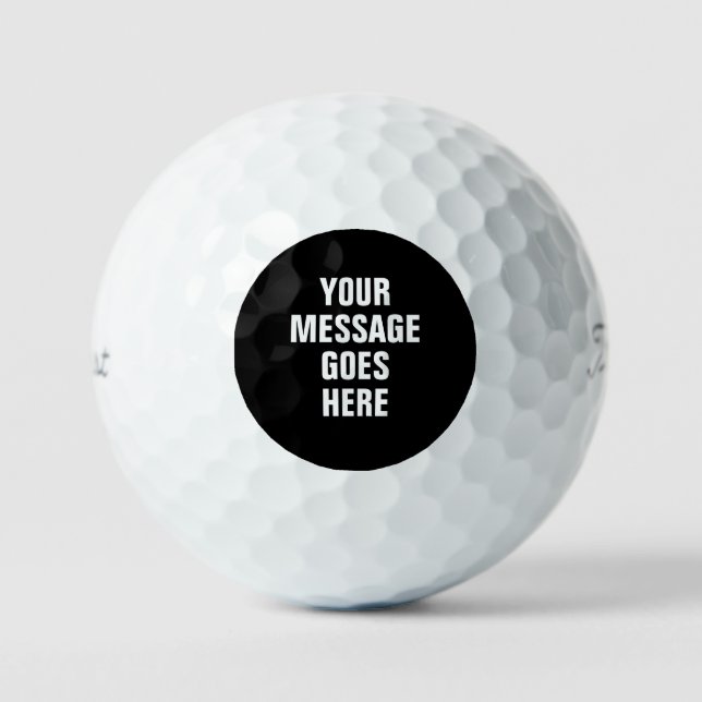 Balles De Golf Message personnalisé personnalisé moderne (Recto)