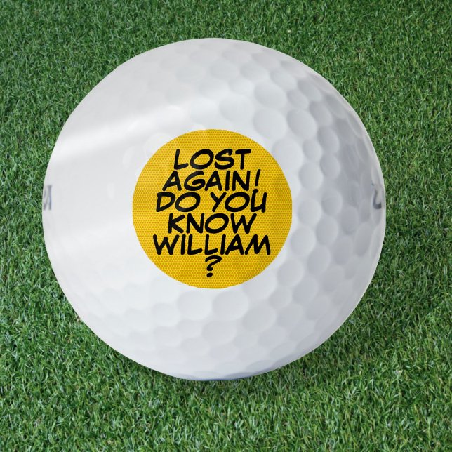 Balles De Golf Message Pop Art de bande dessinée personnalisée (Personalized Comic Book Pop Art Message Golf Balls)