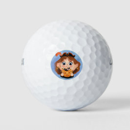 Balles De Golf Mignonne fille en costume d'Halloween pirate