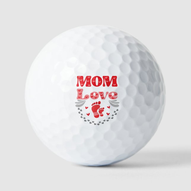Balles De Golf Mignonne Maman Amour (Recto)
