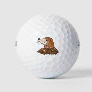 Balles De Golf Mignonne mole drôle petit dessin animé animal
