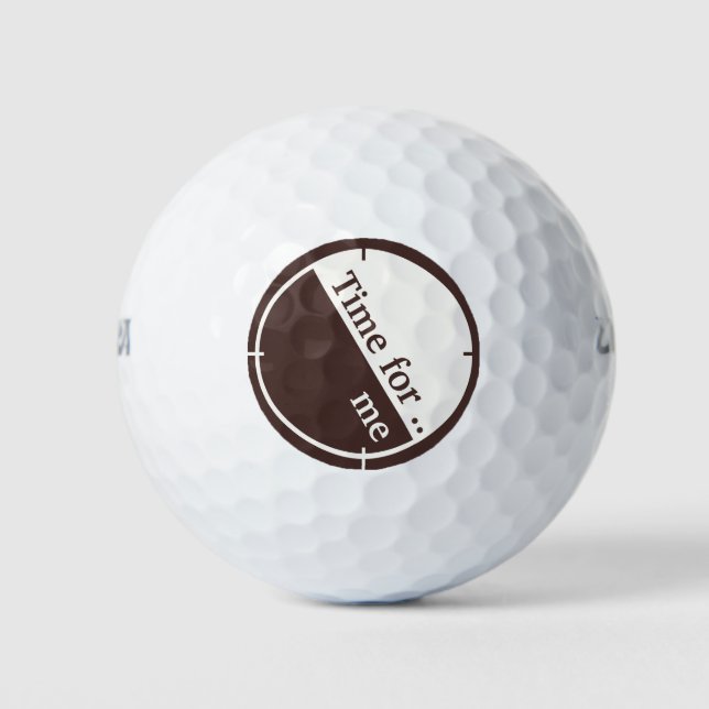 Balles De Golf Minimalist Brown and White, 60°, Text (Devant)