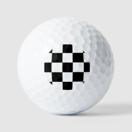 Balles De Golf Minimalist Retro Checkered – Monochrome Streetwear