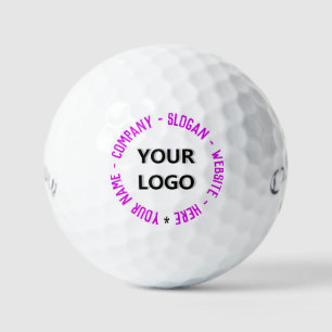 Balles De Golf Modèle de texte et de billes de golf couleur du lo
