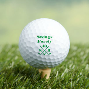 Balles De Golf Moderne 40ème 50ème Anniversaire Golf Monogramme V