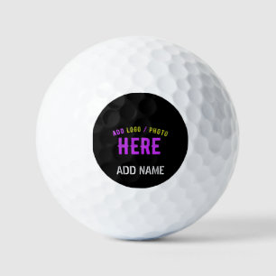 BALLES DE GOLF MODERNE ET MODERNE PERSONNALISABLE NOIR VÉRIFIÉ