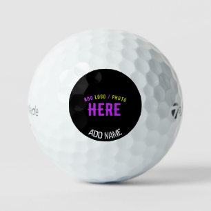 BALLES DE GOLF MODERNE ET MODERNE PERSONNALISABLE NOIR VÉRIFIÉ