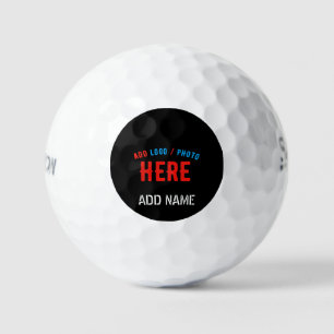 BALLES DE GOLF MODERNE ET MODERNE PERSONNALISABLE NOIR VÉRIFIÉ