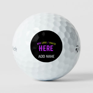 BALLES DE GOLF MODERNE ET MODERNE PERSONNALISABLE NOIR VÉRIFIÉ