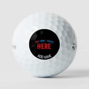 BALLES DE GOLF MODERNE ET MODERNE PERSONNALISABLE NOIR VÉRIFIÉ