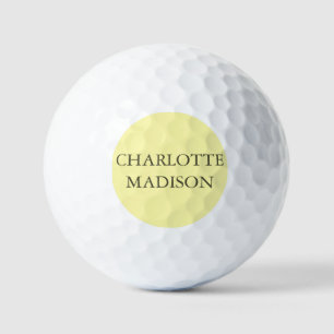Balles De Golf Moderne Simple Crème Tendance Minimaliste Nom Simp