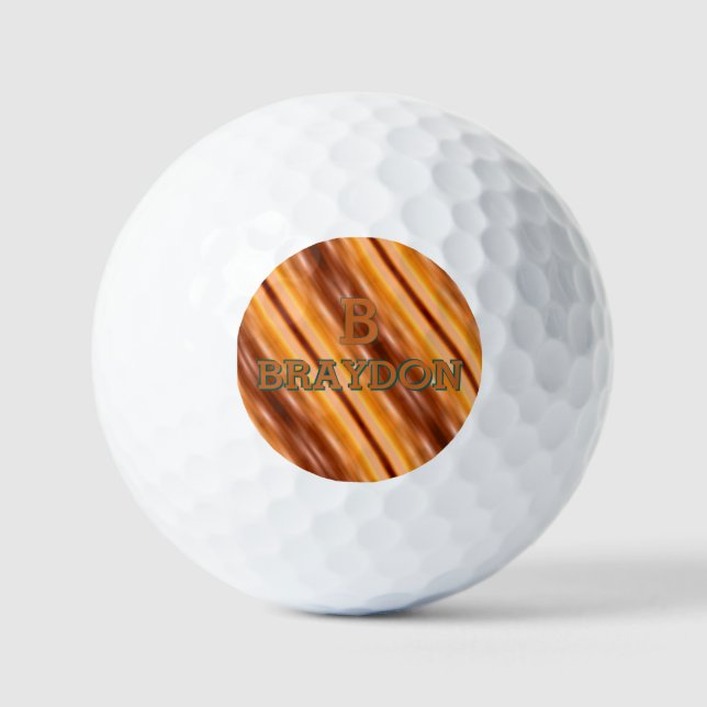 Balles De Golf Modifier le nom d'ajout initial Soft Brown Tan Bei (Recto)