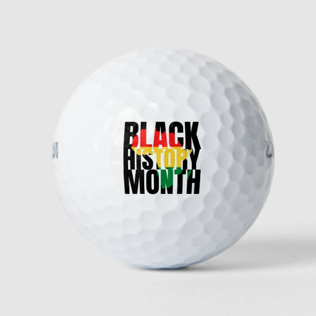 Balles De Golf Mois de l'histoire des Noirs (Devant)