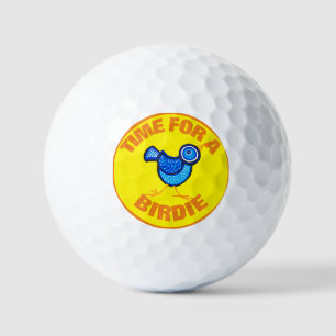 Balles De Golf Moment pour un fond jaune de birdie