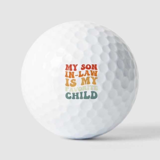 Balles De Golf Mon Fils En Droit Est Ma Famille D'Enfants Préféré (Recto)