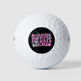 Balles De Golf Mon Professeur A Survécu 100 Jours De Moi Disco Su