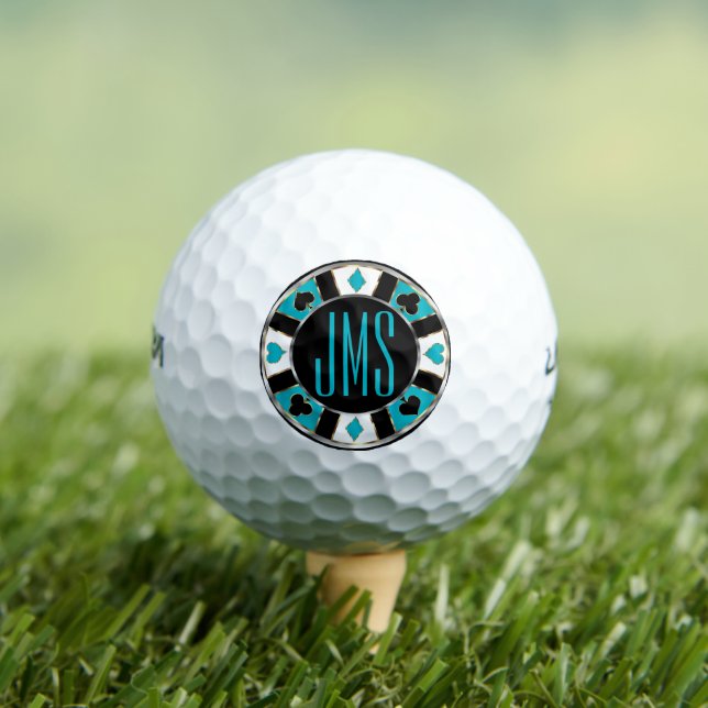 Balles De Golf Monogram Las Vegas - Turquoise (T-shirt Insitu)