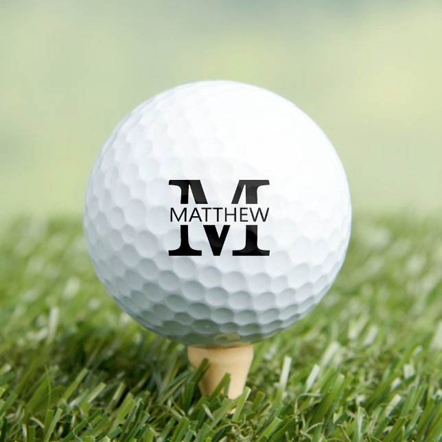 Balles De Golf Monogram Name with Initial (Créateur téléchargé)