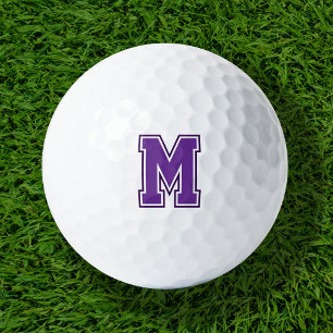 Balles De Golf Monogramme à varsité violette