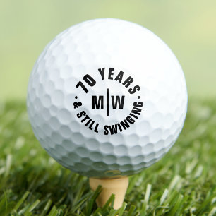 Balles De Golf Monogrammé Anniversaire Drôle de 70 Ans