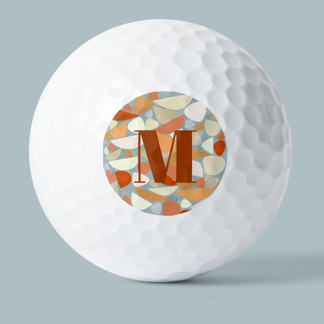 Balles De Golf Monogramme Art géométrique moderne Abstrait (Créateur téléchargé)