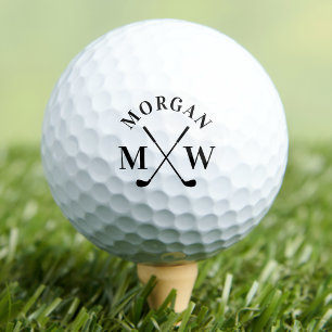 Balles De Golf Monogramme Classique Personnalisé