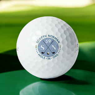 Balles De Golf Monogramme classique trou-en-un personnalisé