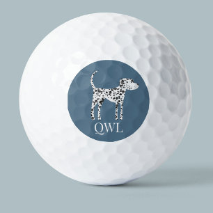 Balles De Golf Monogramme de Chien Dalmatien amusant