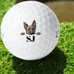 Balles De Golf Monogramme de chien personnalisé