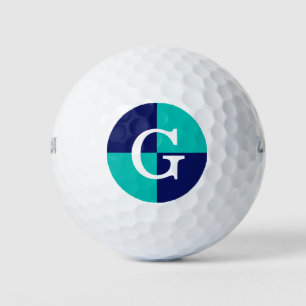 Balles De Golf Monogramme de la marine Blue LG Checking