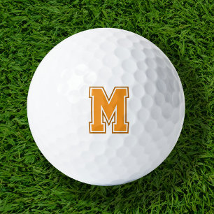 Balles De Golf Monogramme de la variation orange
