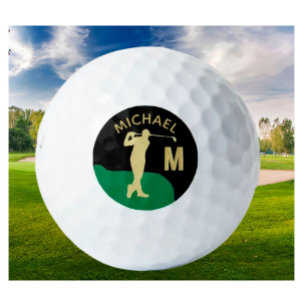 Balles De Golf Monogramme de nom de Golfeur personnalisé