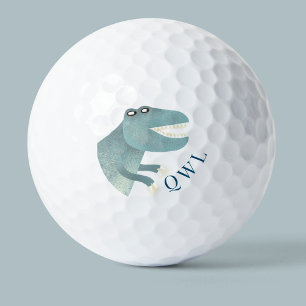 Balles De Golf Monogramme de T-Rex Dinosaure mignon