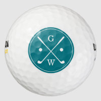 Monogramme des clubs de golf Turquoises foncés