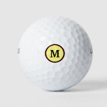Monogramme en deux cercles et arrière - plan jaune