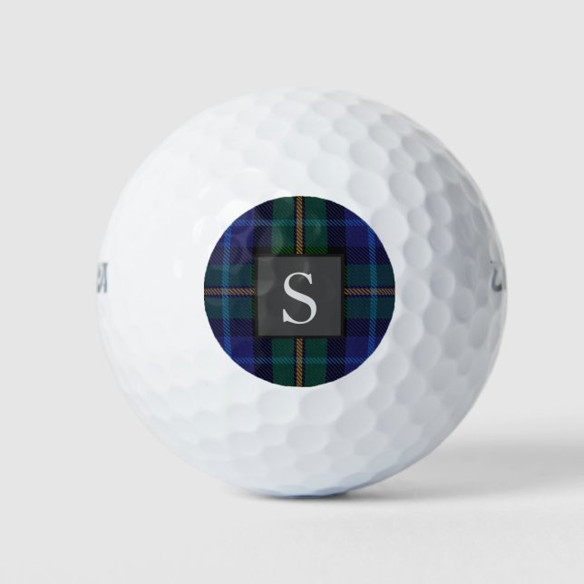 Balles De Golf Monogramme Groomsman Best Man BlueGreen Smith Tart (Devant)