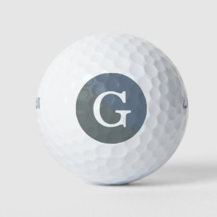 Balles De Golf Monogramme initial diagonale de 2 tons