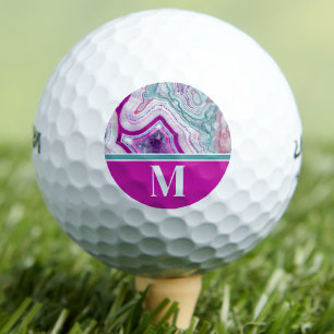 Balles De Golf Monogramme initial moderne et élégant