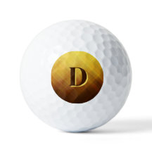 Monogramme initiale jaune marron moderne