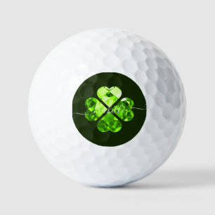 Balles De Golf Monogramme moderne Lucky Golf Lucky Clover