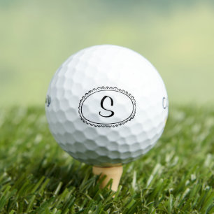 Balles De Golf Monogramme noir Monogramme Garland Golf Balls
