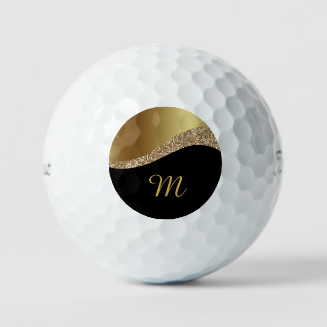 BALLES DE GOLF MONOGRAMME NOIR WALD BALLS (Recto)