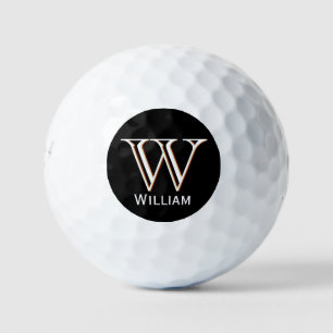 Balles De Golf Monogramme personnalisé à trois couches avec préno
