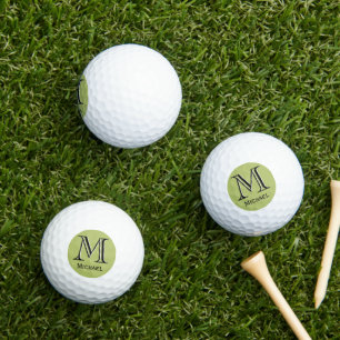Balles De Golf Monogramme personnalisé à trois couches avec préno