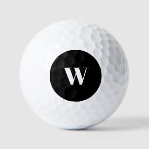 Balles De Golf monogramme personnalisé noir original élégant