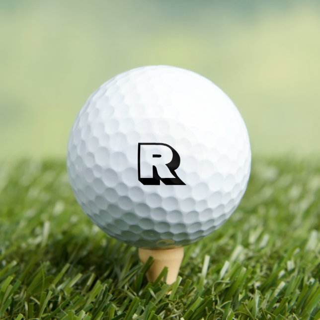Balles De Golf Monogramme personnalisé Typographie de bloc modern (T-shirt Insitu)