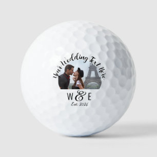 Balles De Golf Monogramme Photo Script Mariage Golf Balls